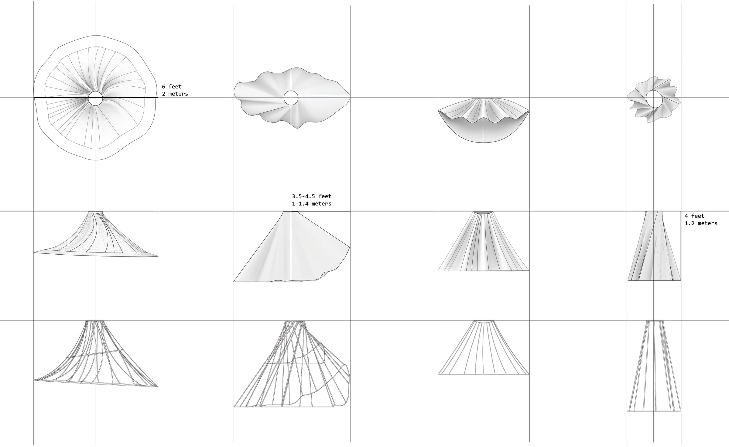 Falda Cielo detail view